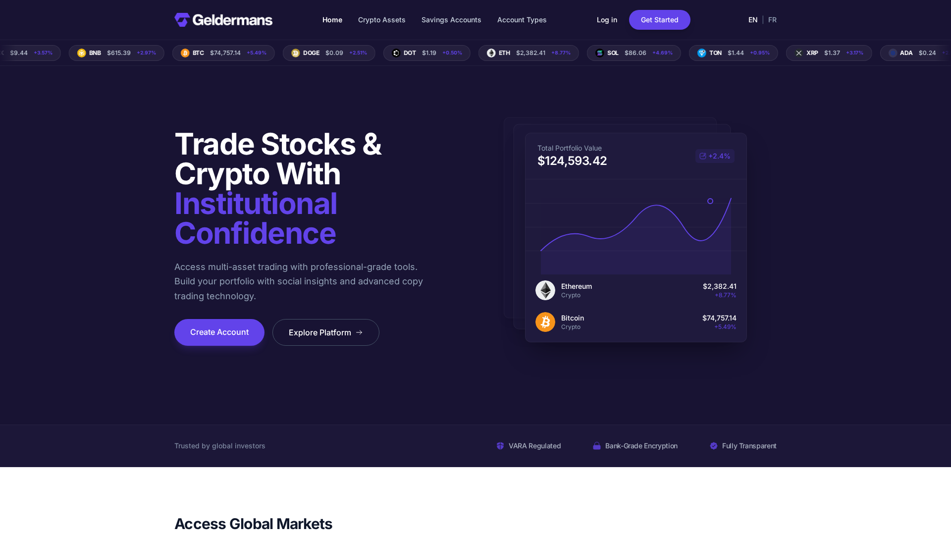Screenshot of geldermans.com