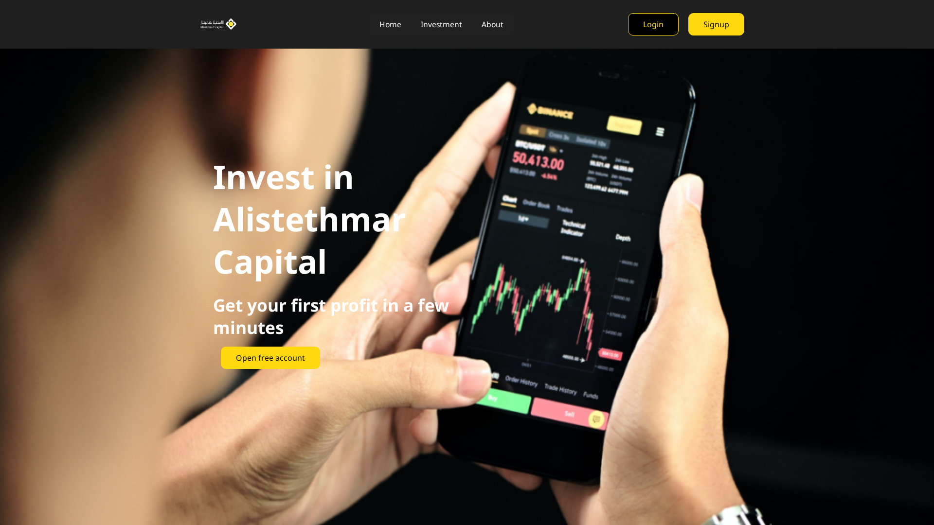 Screenshot of sahmintrade.com