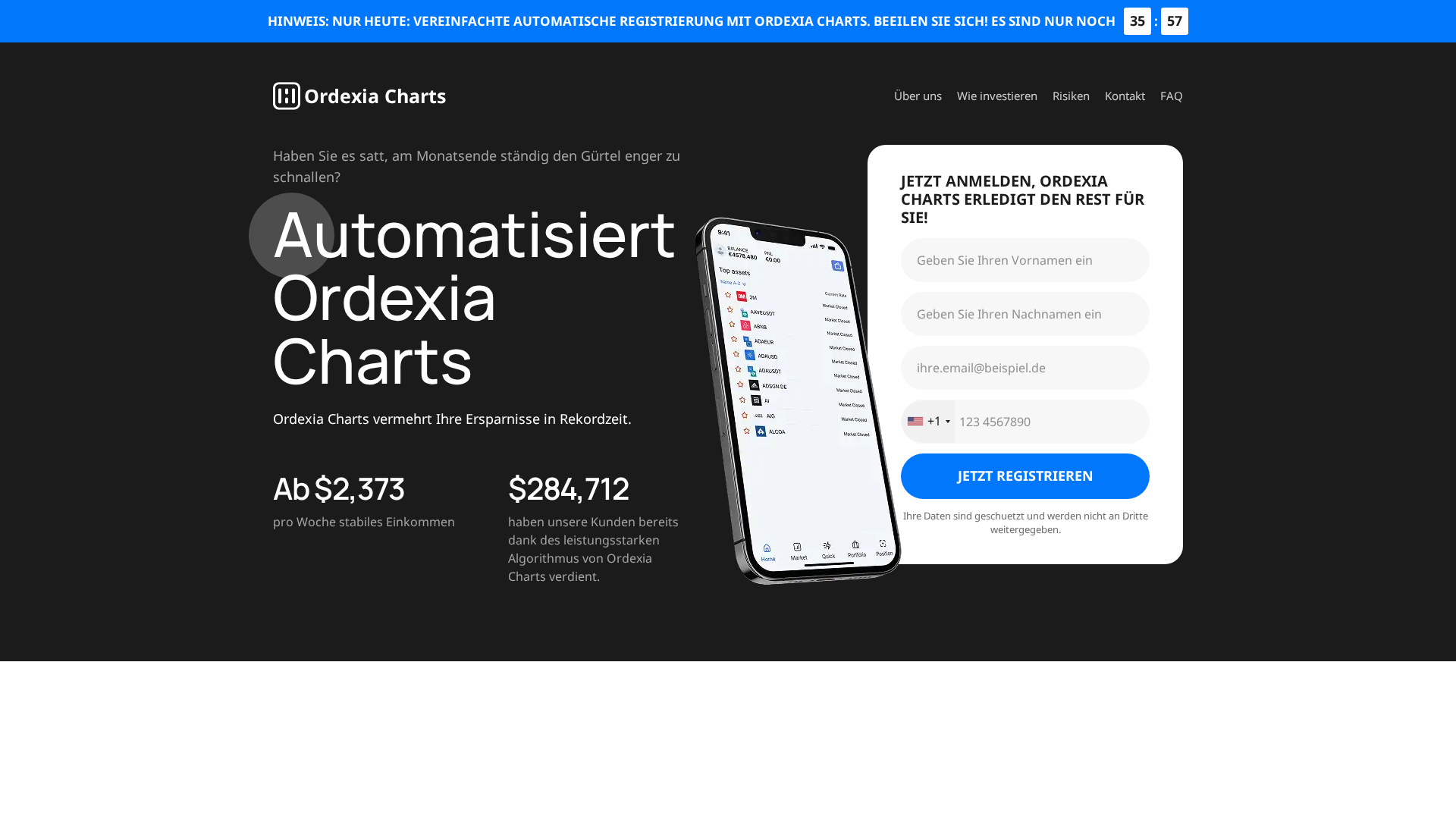 Screenshot of ordexiacharts.de