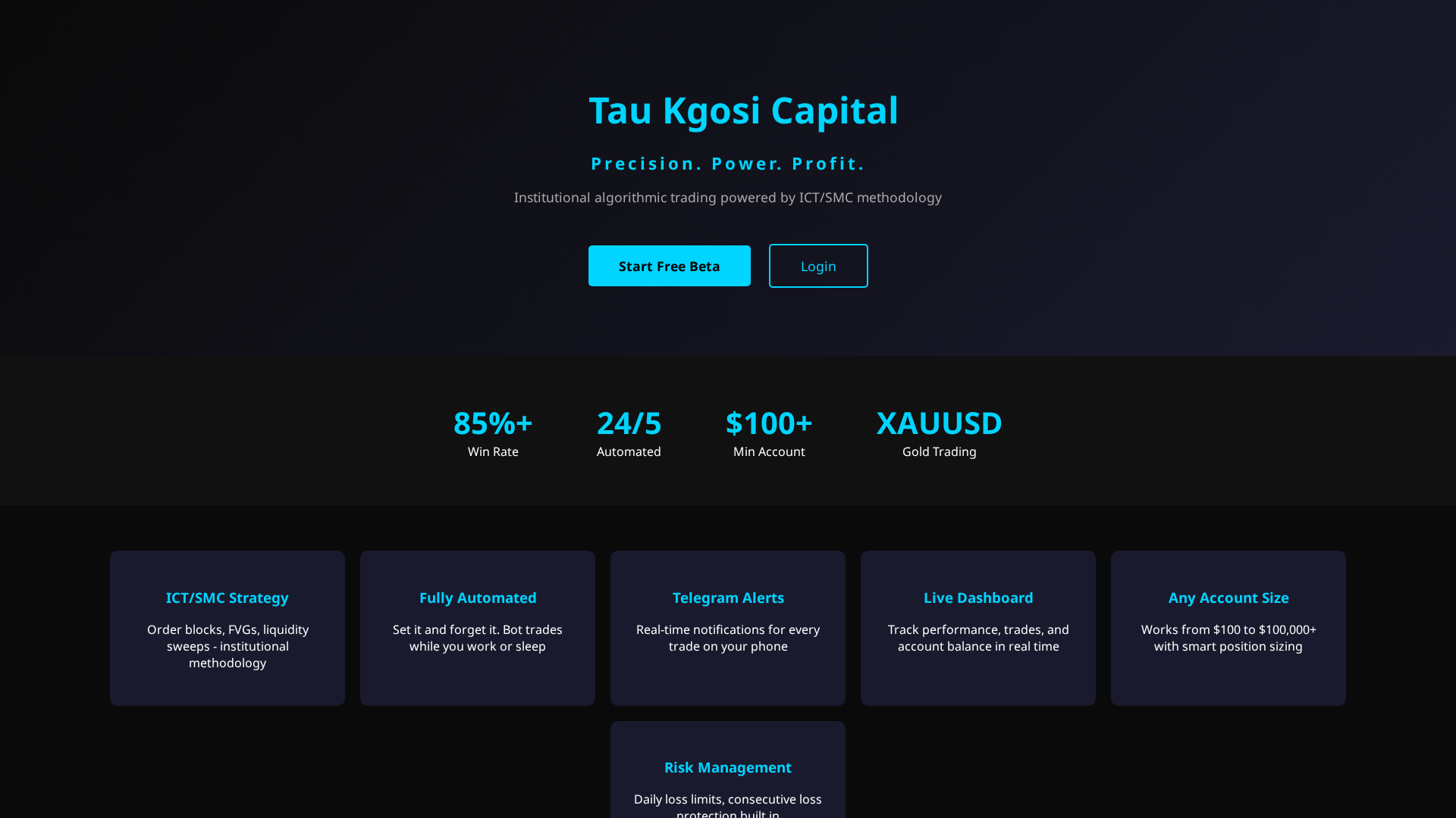 Screenshot of taukgosicapital.co.za