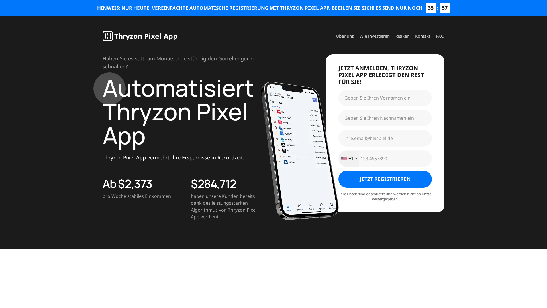 Screenshot of thryzonpixelapp.net