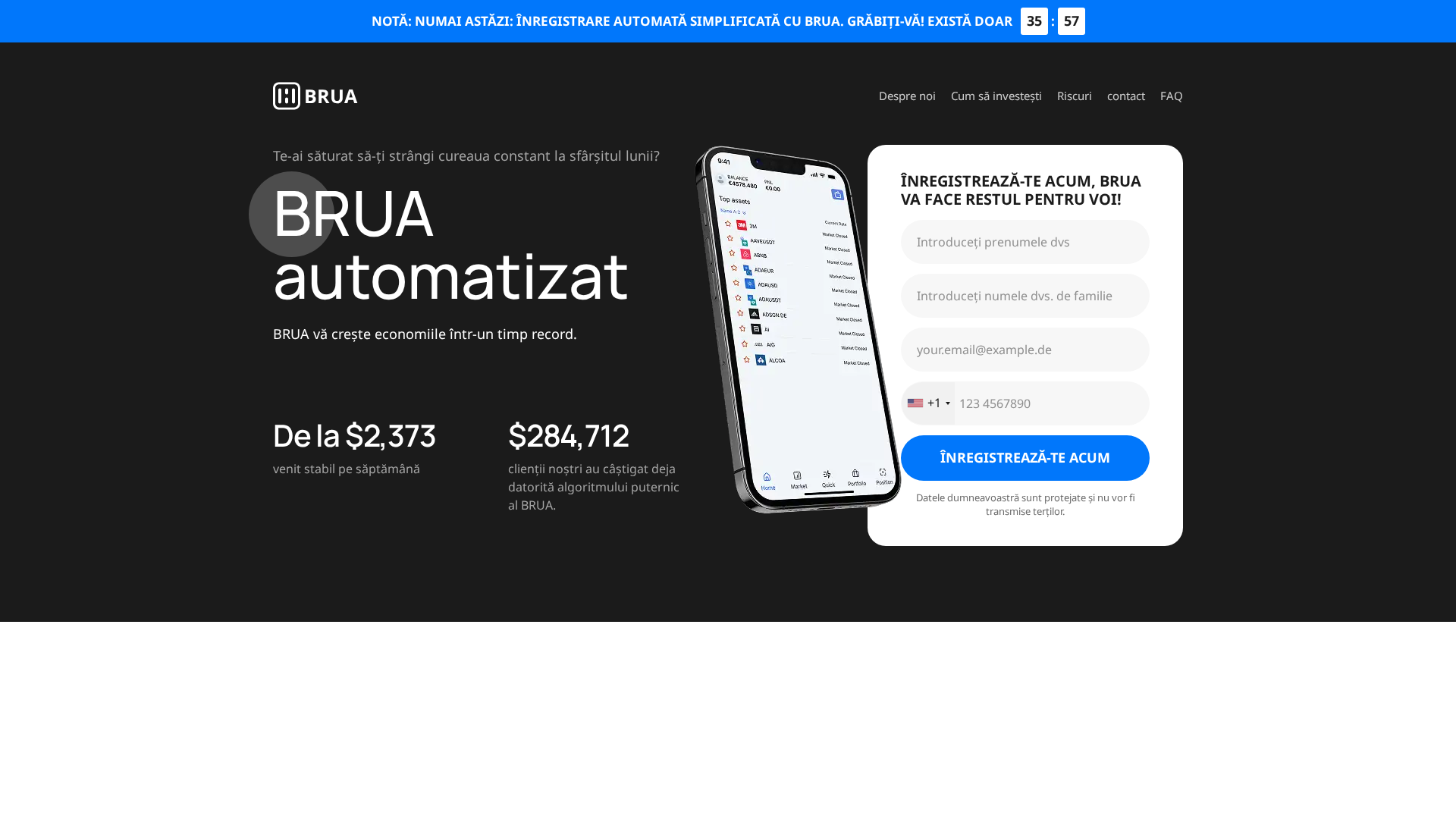 Screenshot of bruatrade.com
