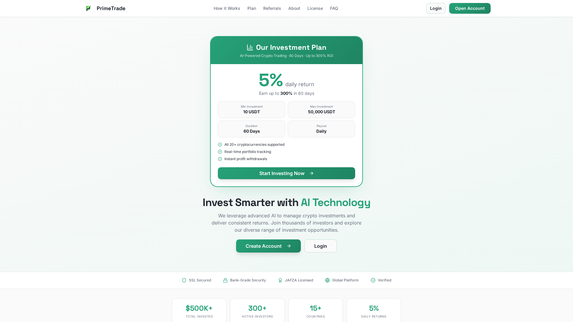 Screenshot of primetrade.cc