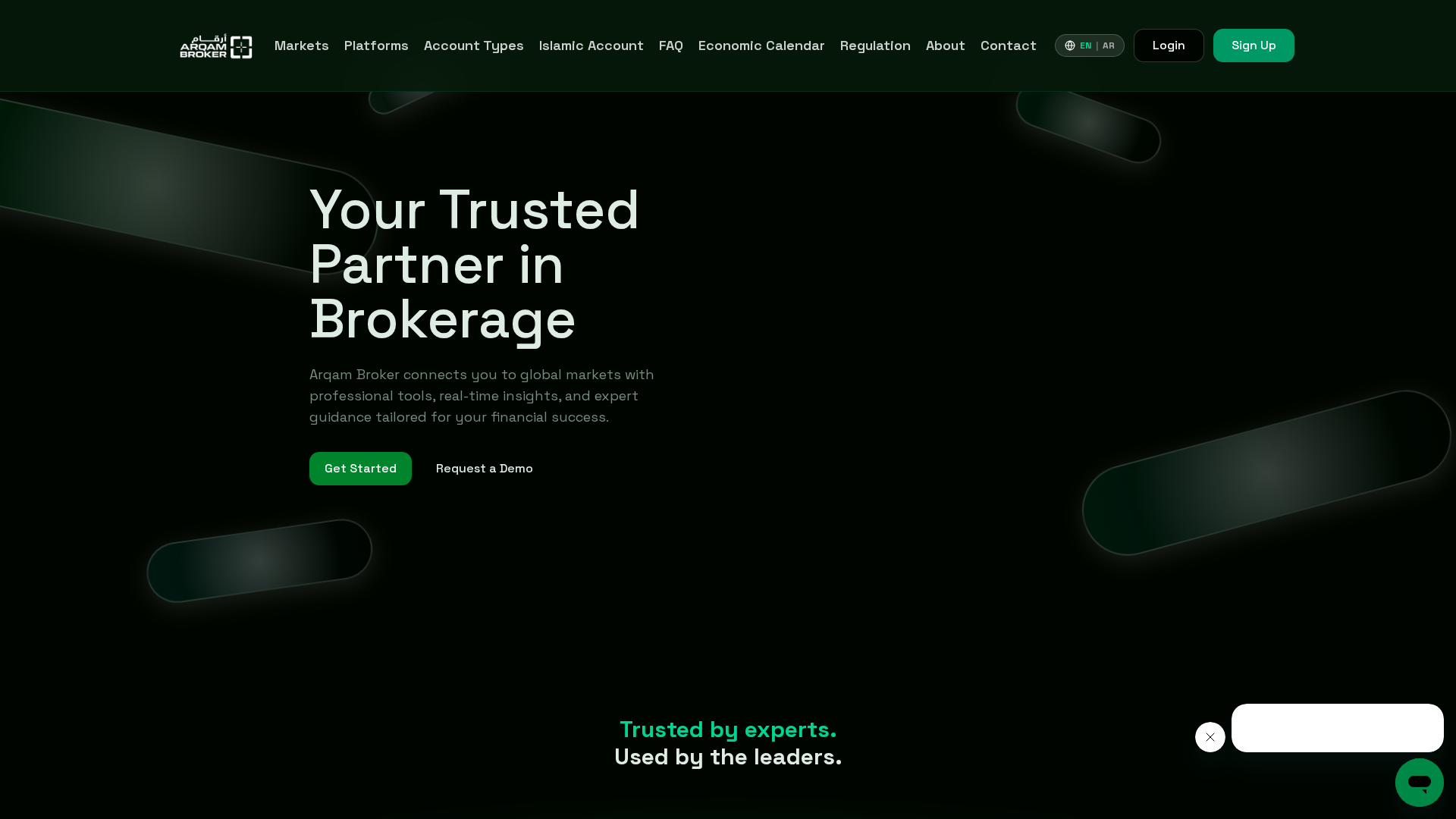 Screenshot of arqamtrade.broker