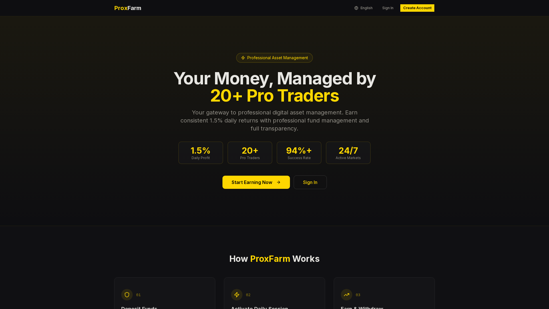 Screenshot of prox.farm