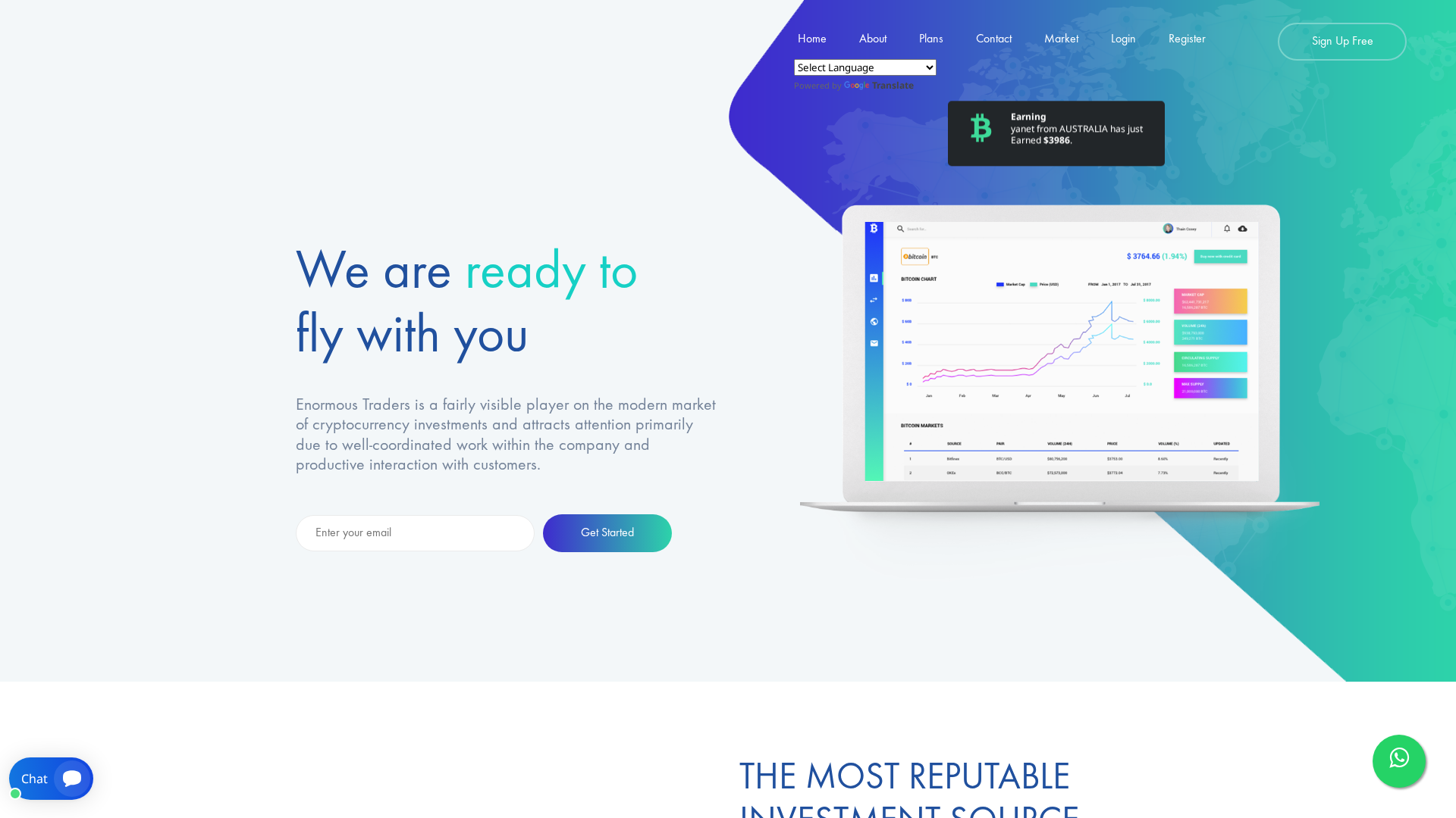 Screenshot of enormoustraders.com