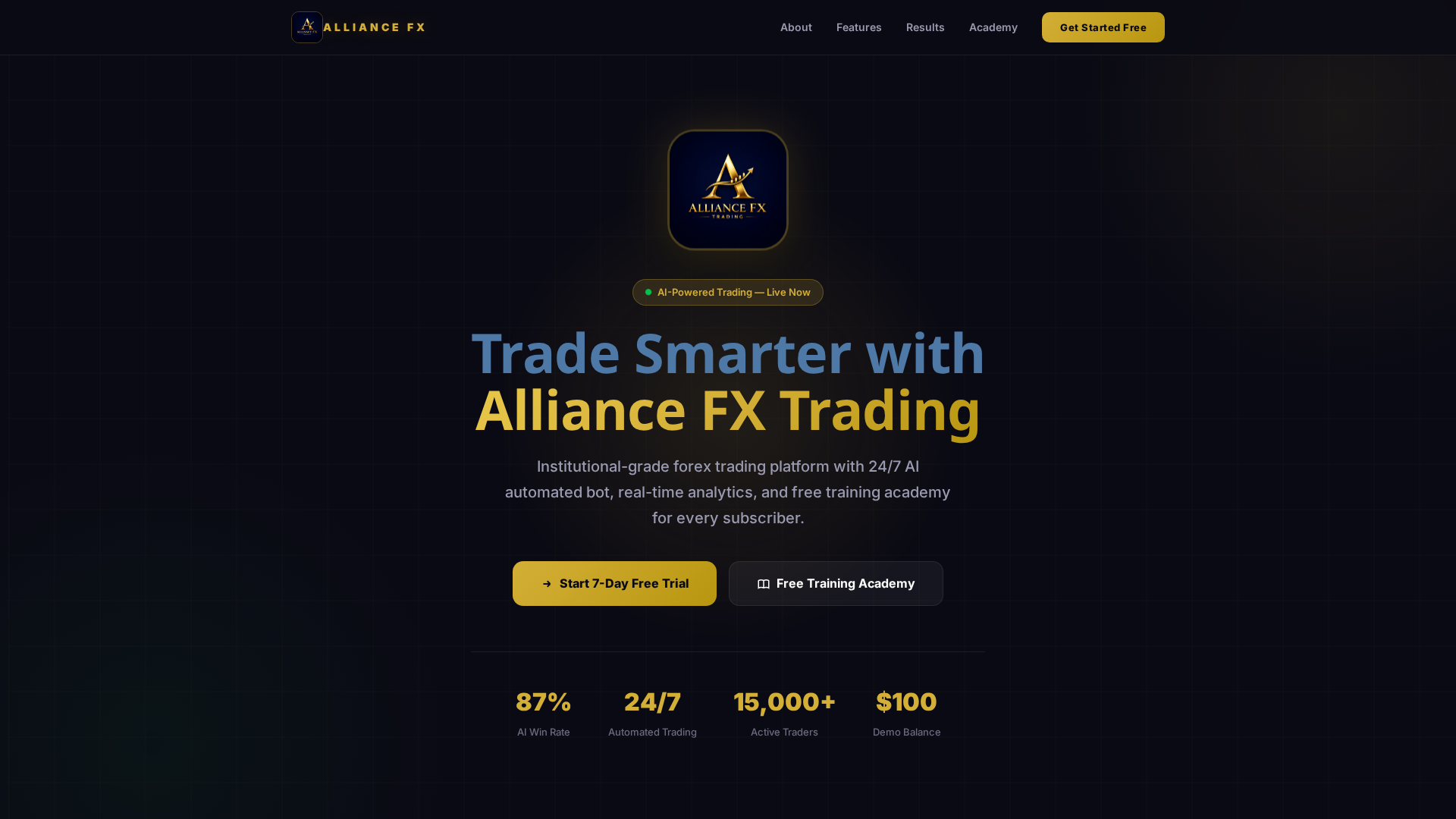 Screenshot of alliancesfx.co.za