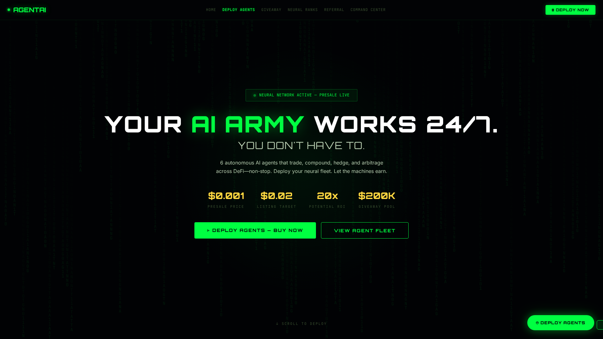 Screenshot of agentaiprotocol.com