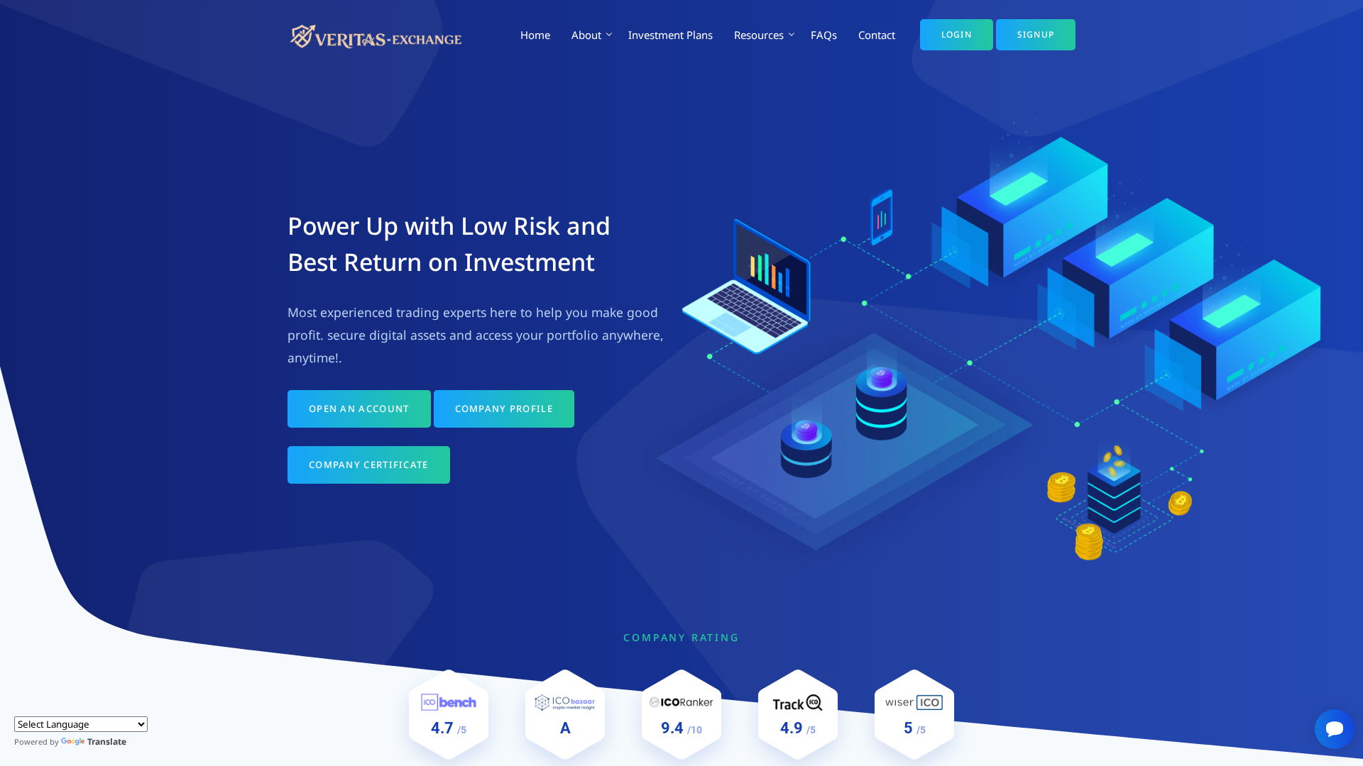 Screenshot of veritas-ex.ltd