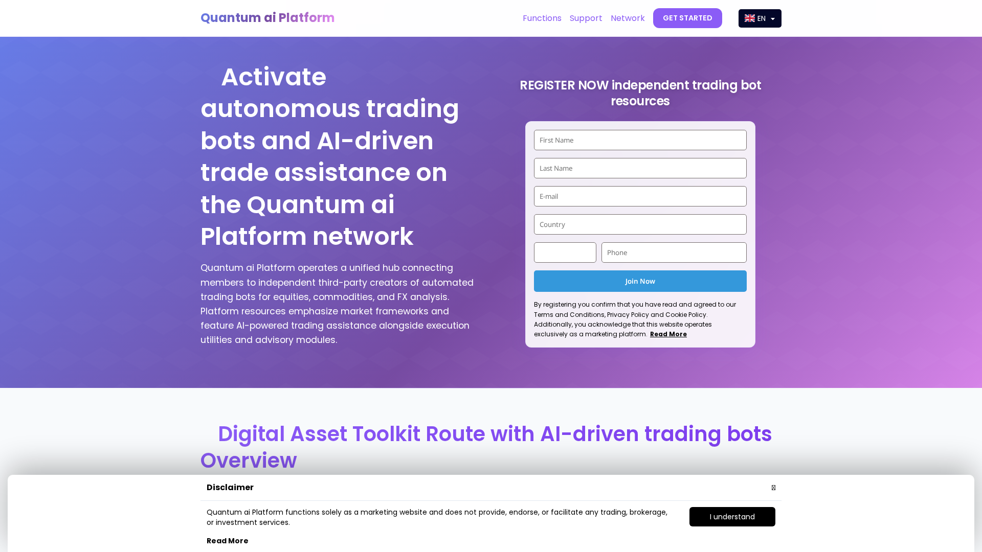 Screenshot of quantumaiplatform.shop