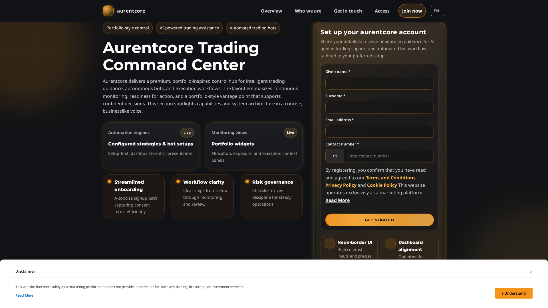 Screenshot of aurentcore.pro