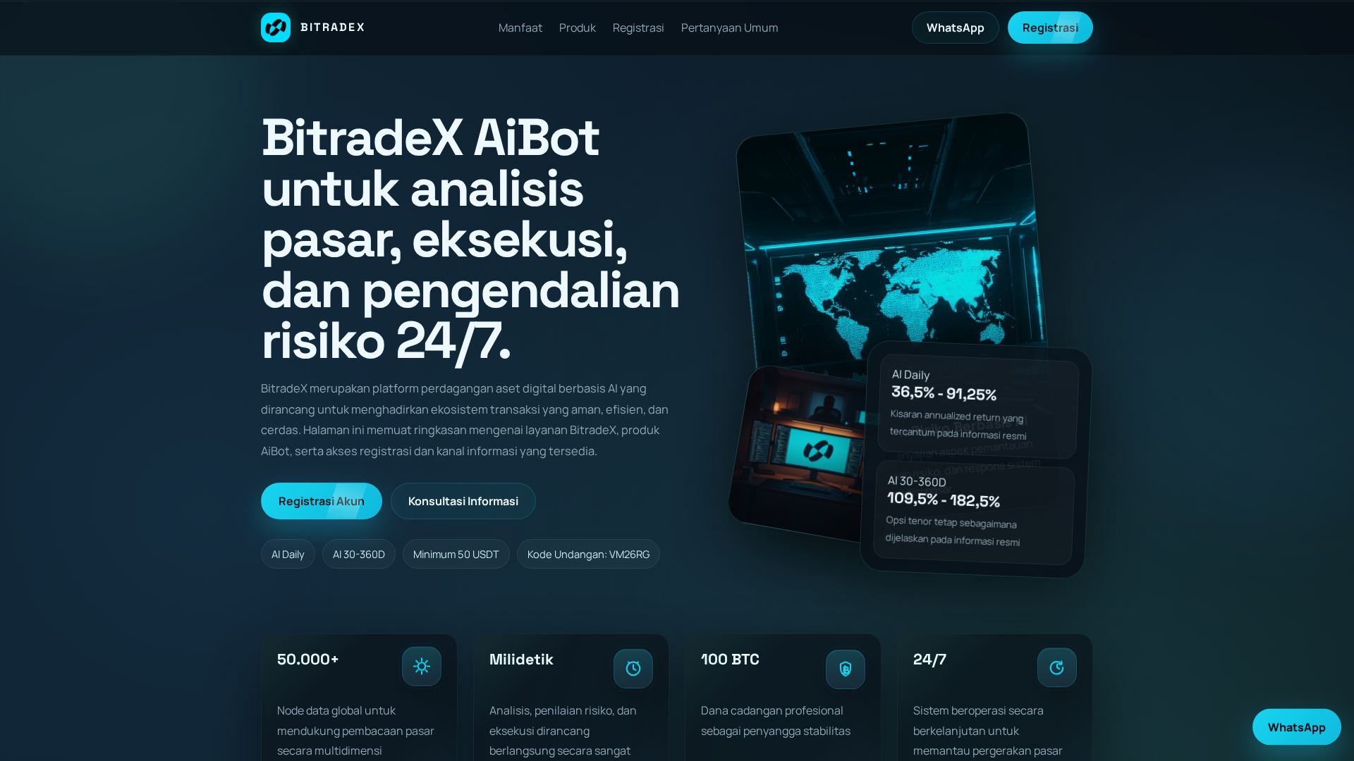 Screenshot of bitradex-bot.com