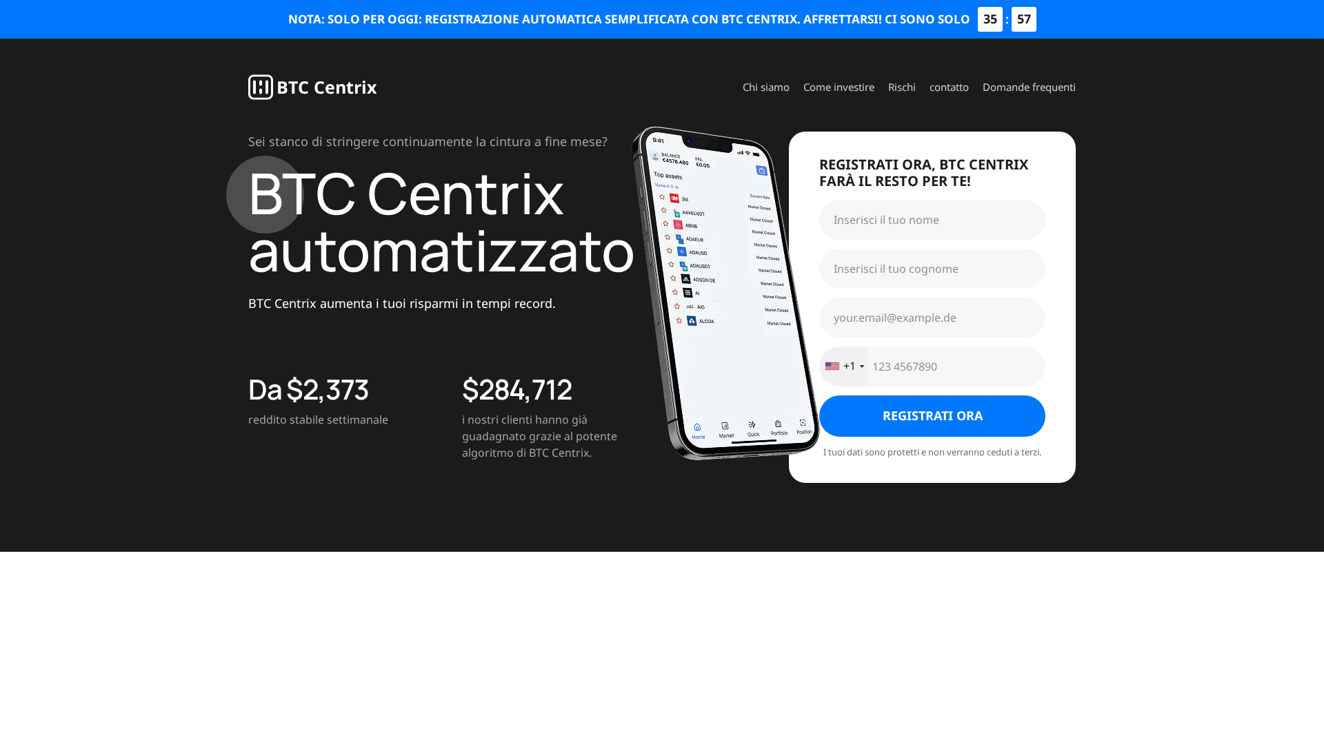Screenshot of btccentrixtrade.com