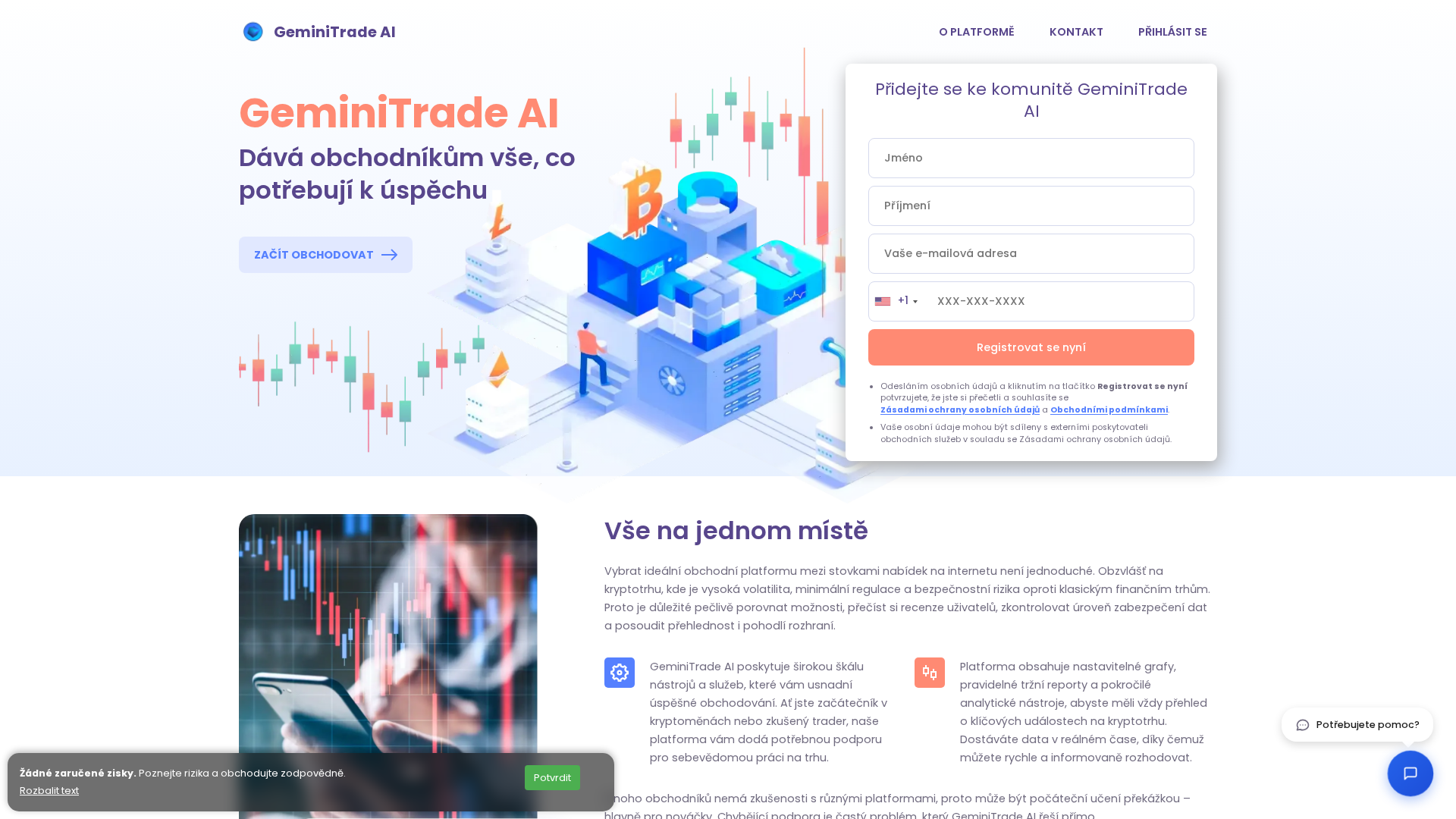 Screenshot of gemini-tradeai.com