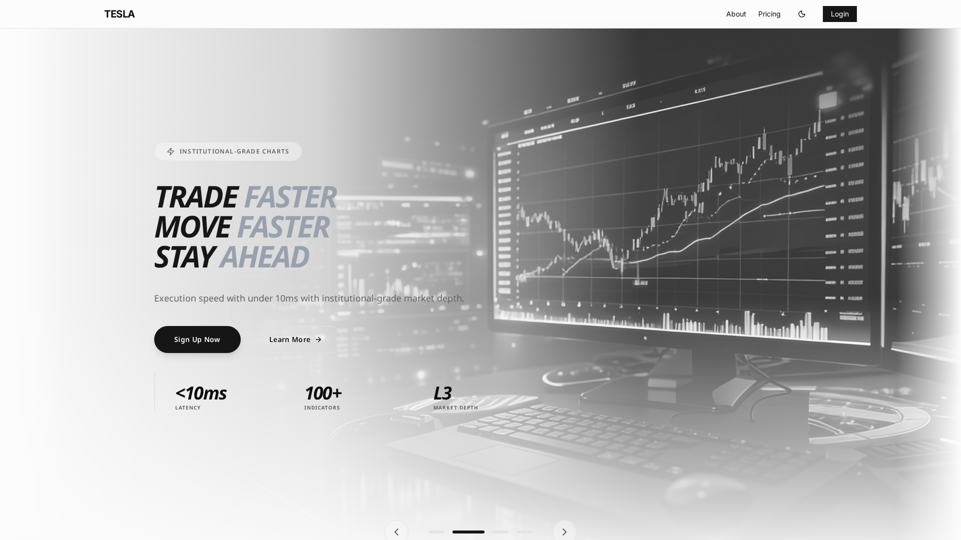 Screenshot of teslarfinance.com