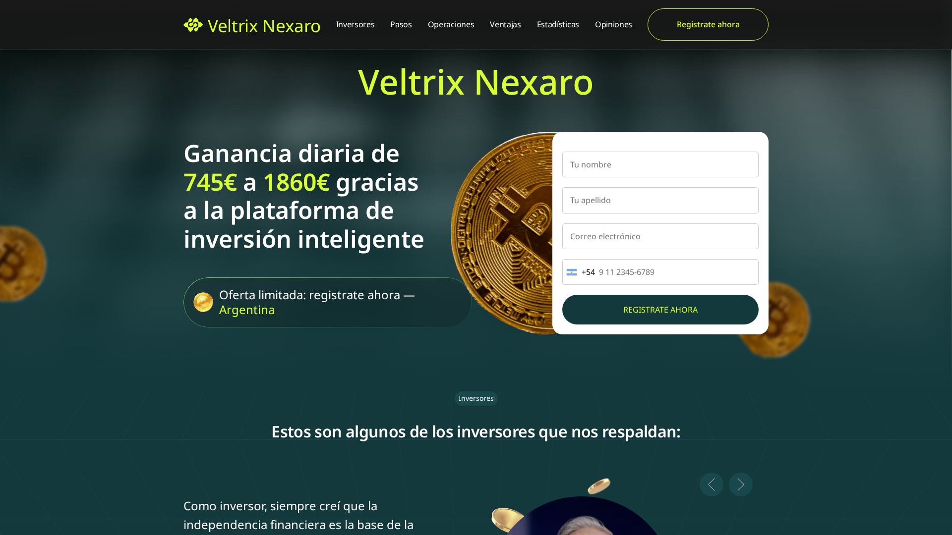 Screenshot of veltrix-nexaro.org