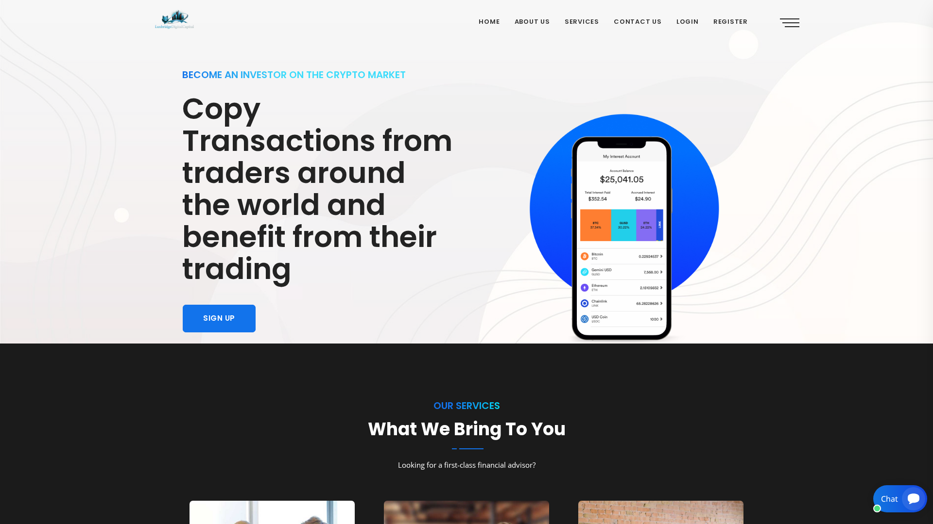 Screenshot of luxbridgedigitalcapital.com