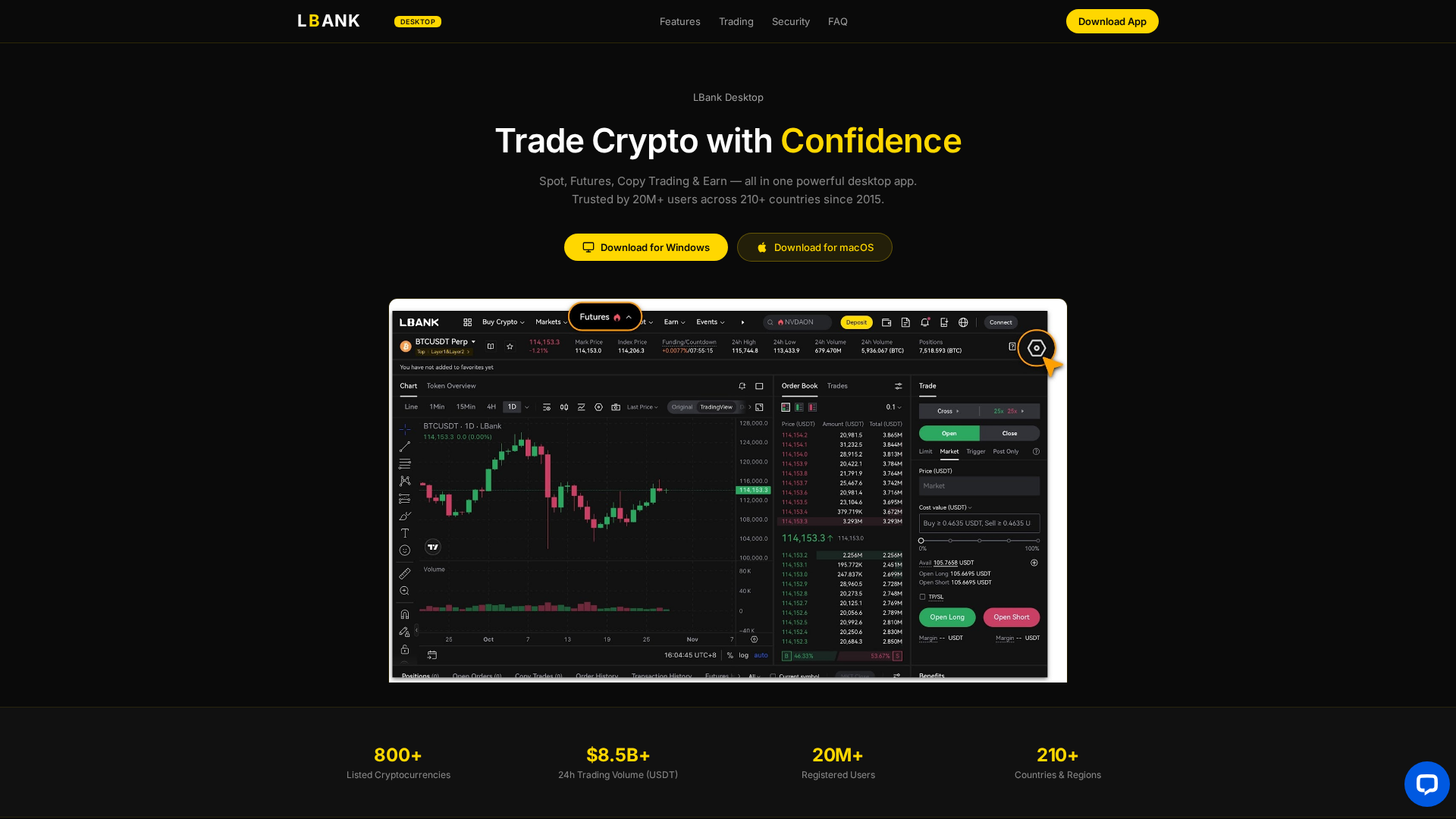 Screenshot of lbankdesktop.org