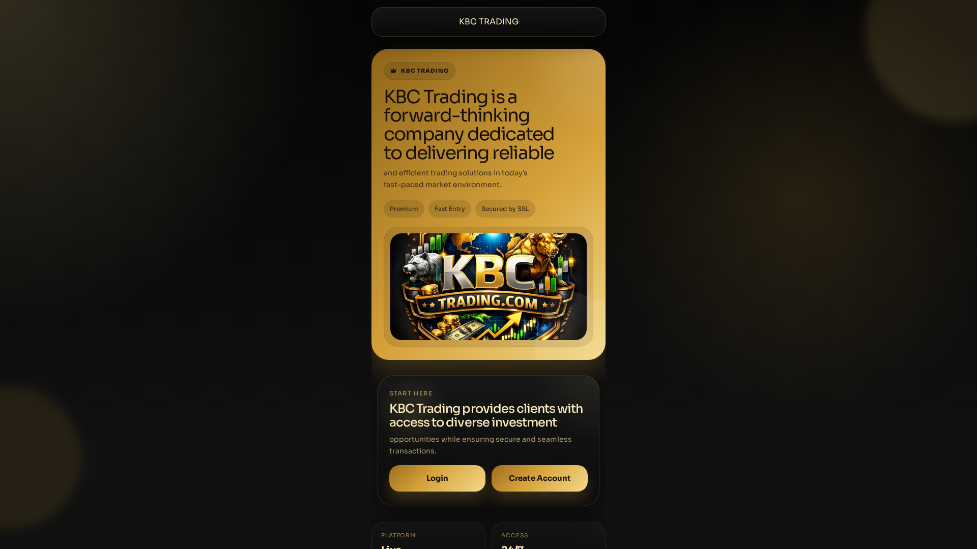 Screenshot of kbctradings.com