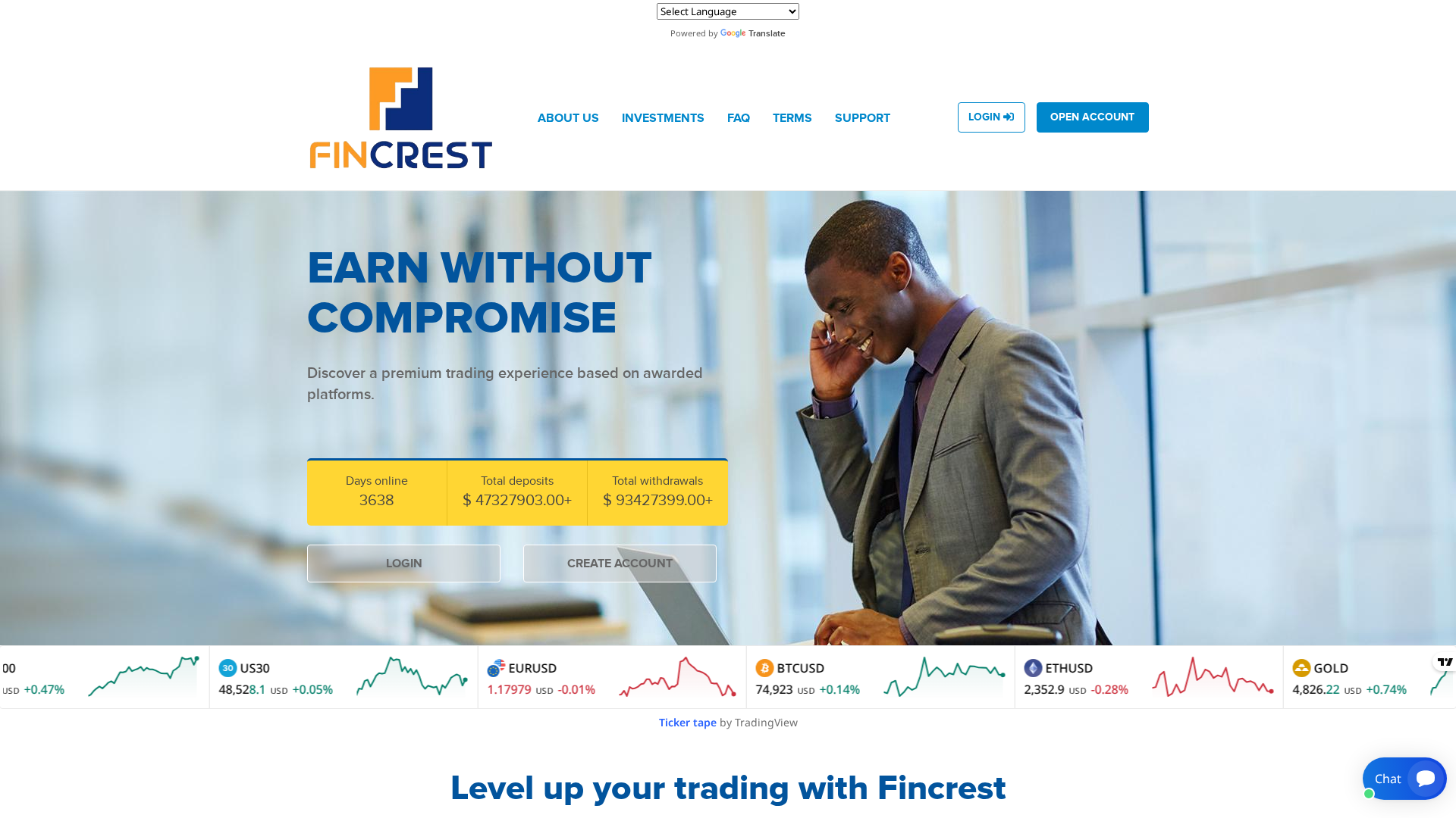 Screenshot of fincrest.ltd