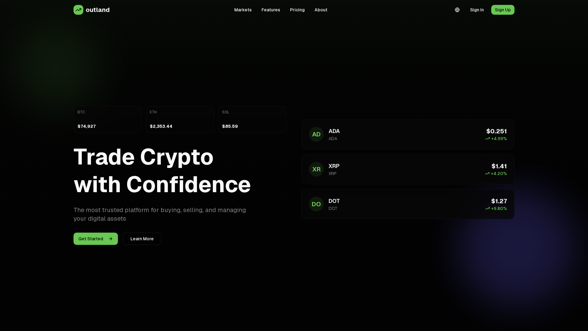 Screenshot of outland360.com