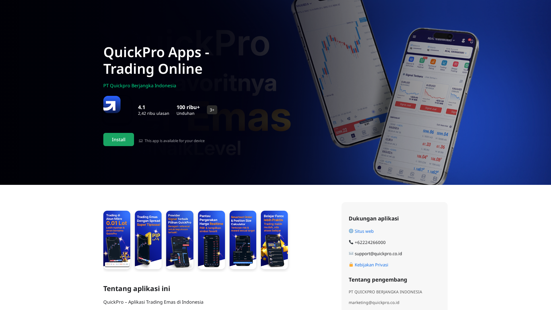 Screenshot of aplikasiquickpro.com