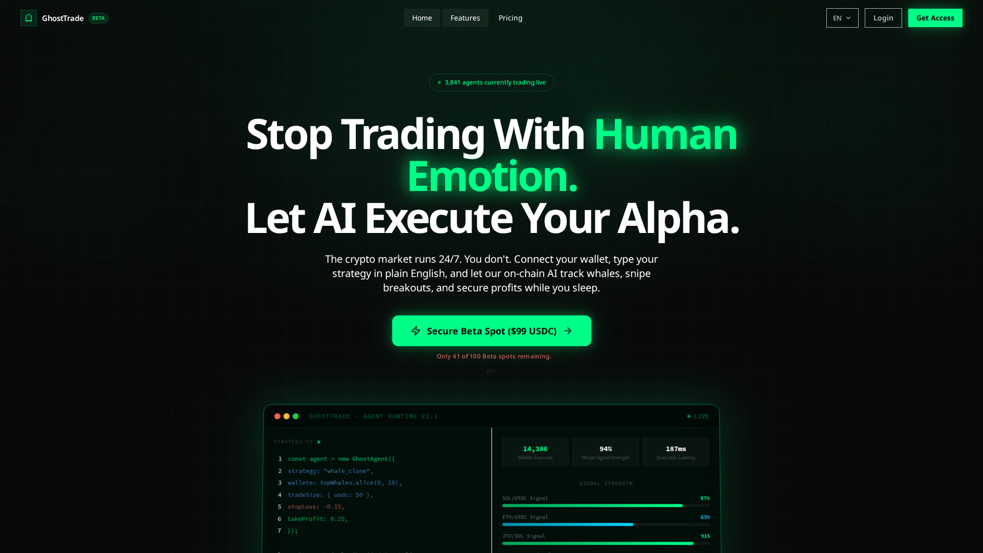 Screenshot of ghost-trade.com