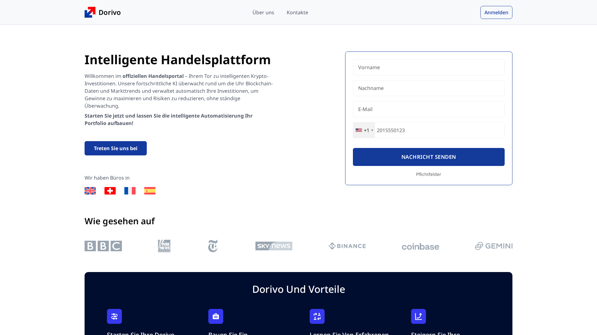 Screenshot of dorivo-crypto.net