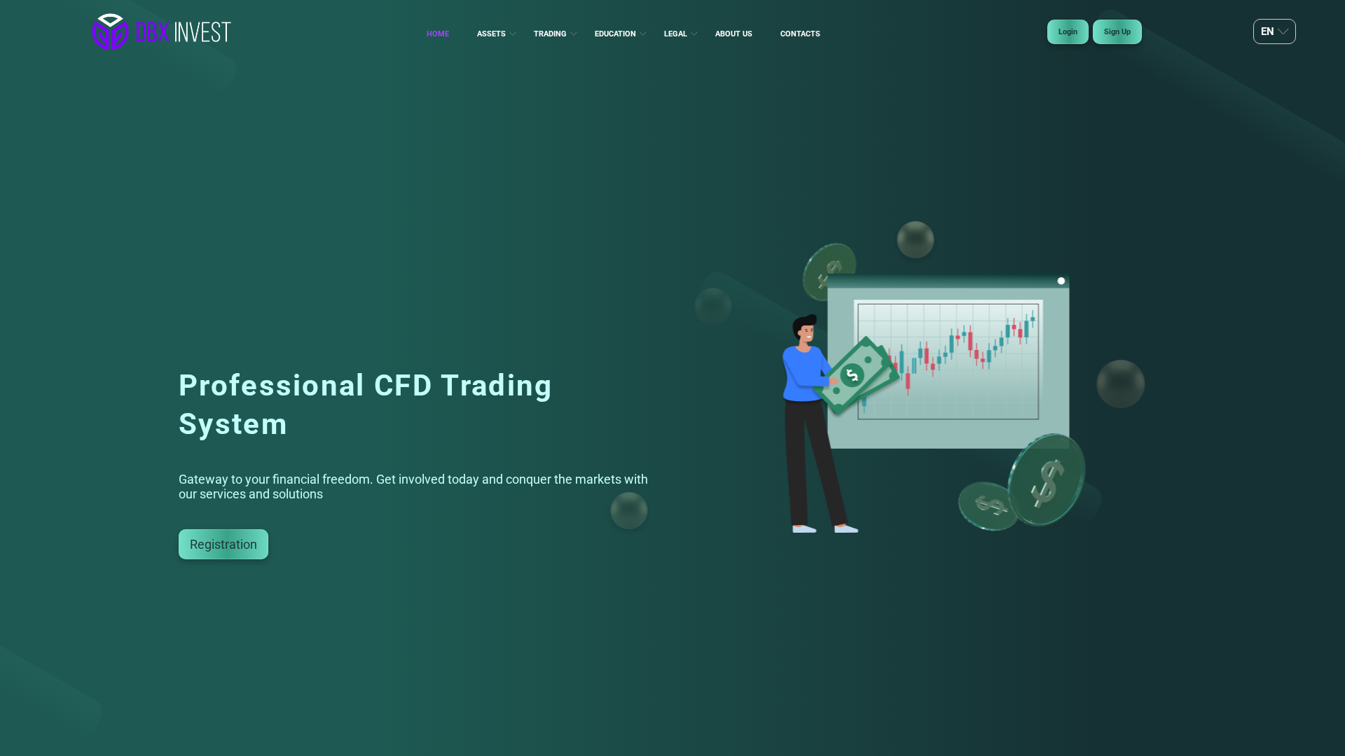 Screenshot of dbx-market.com