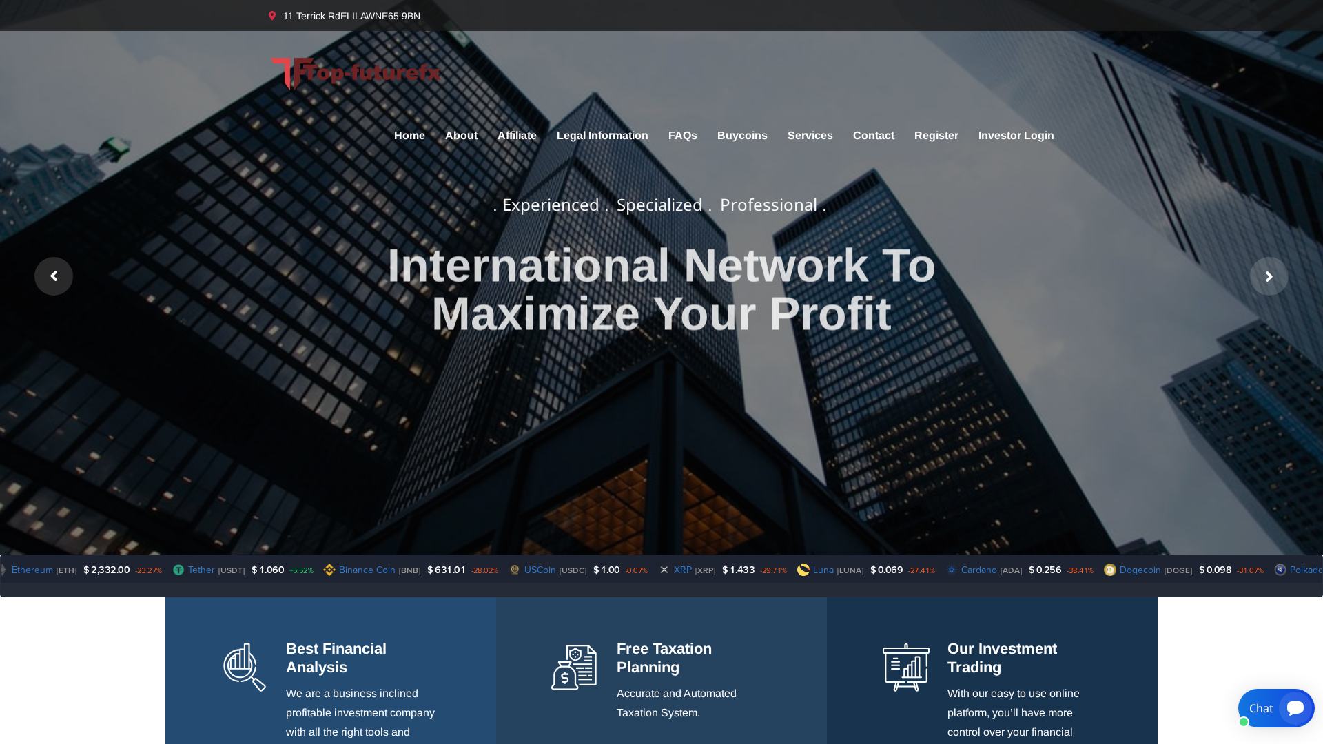 Screenshot of topfuturefx.com