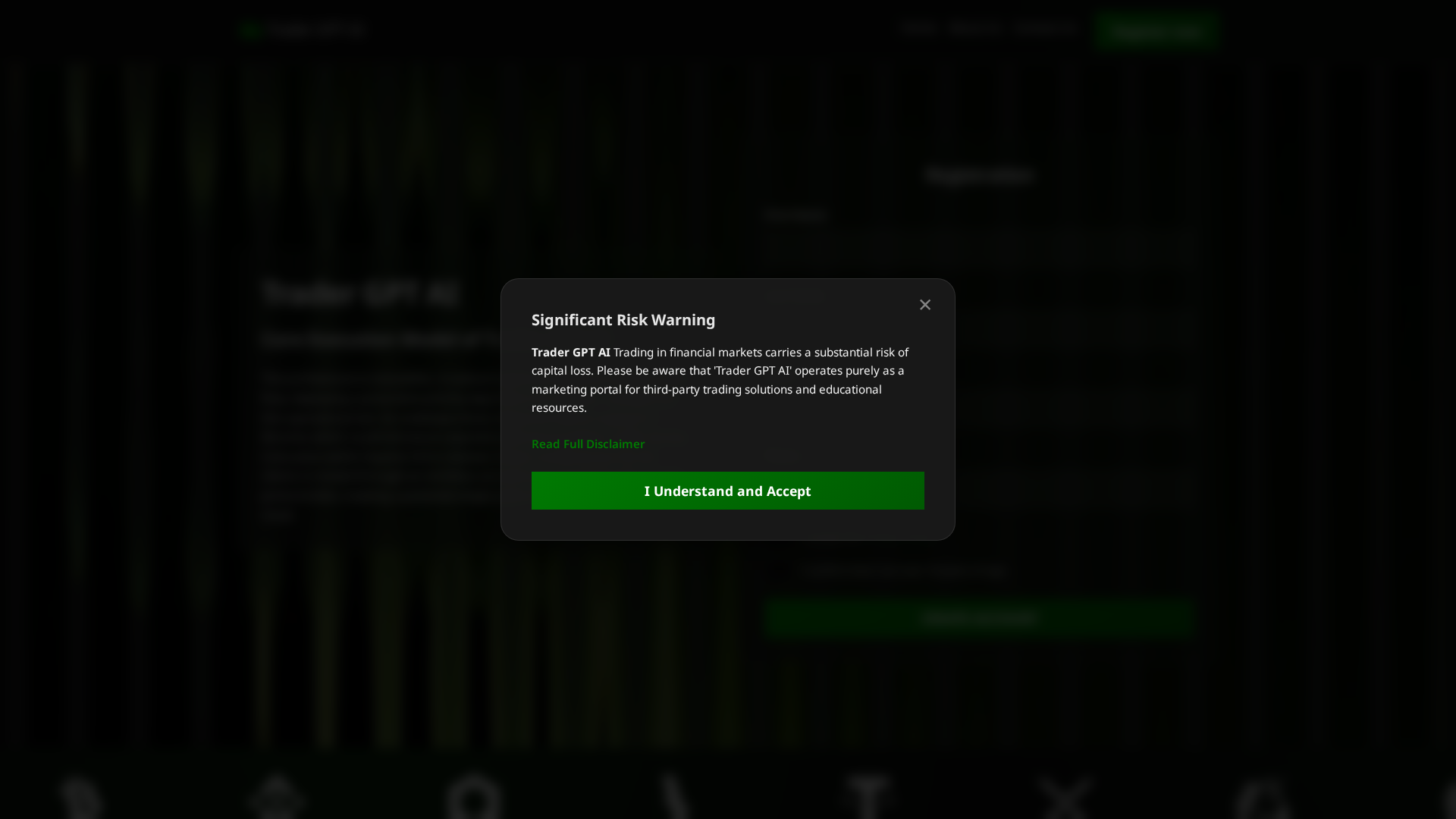Screenshot of tradergptai.site