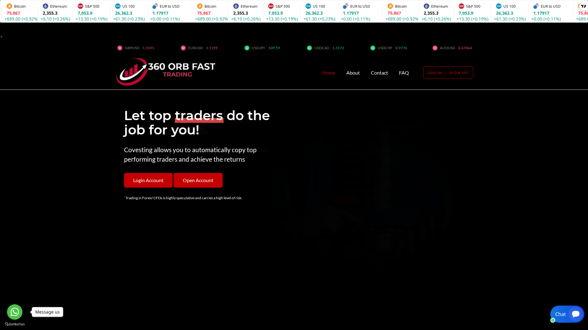 Screenshot of 360orbfasttradings.live