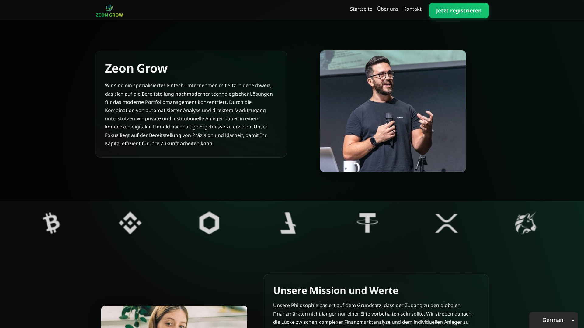 Screenshot of zeon-grow-ai.com
