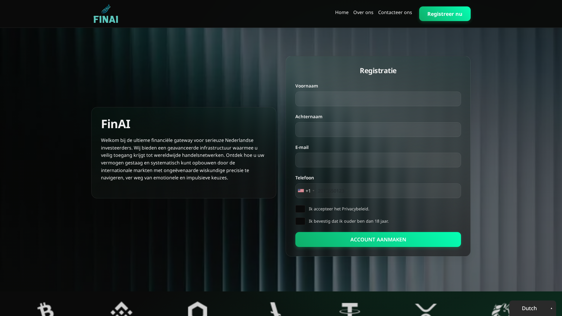 Screenshot of finai-platform.com