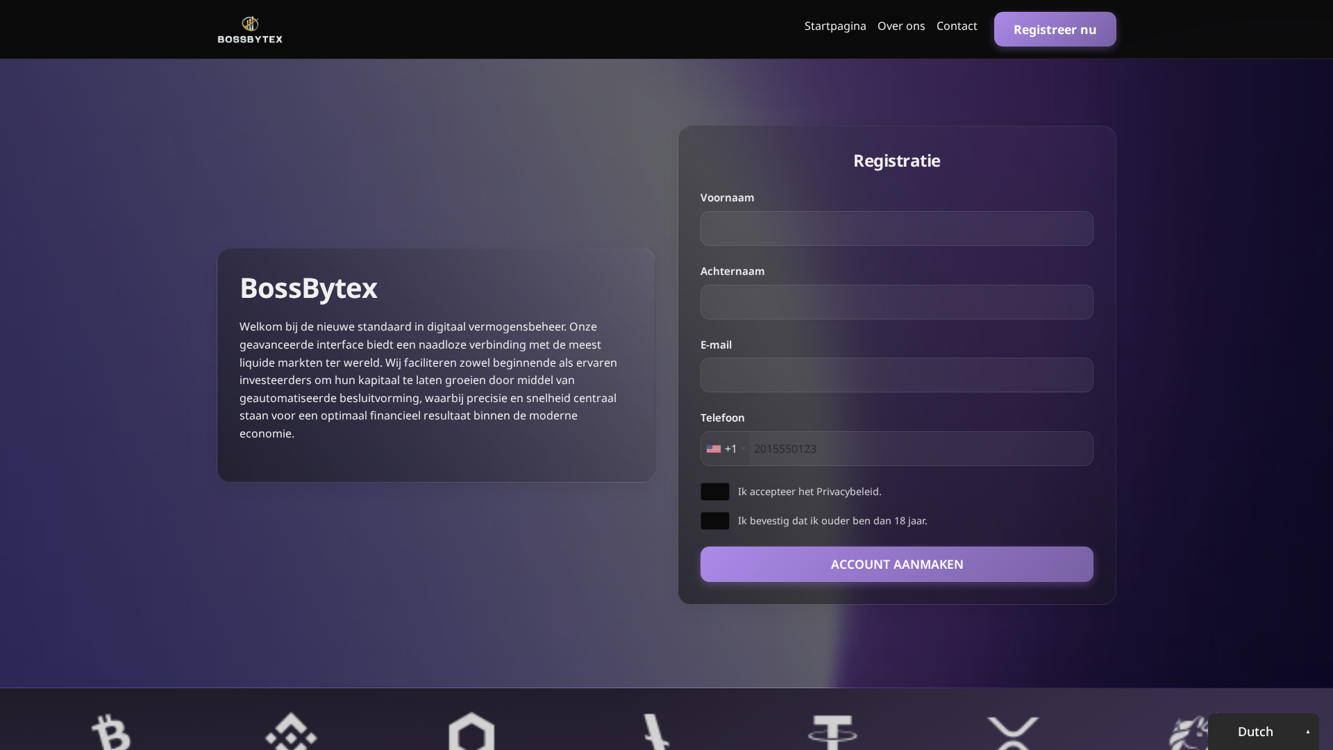 Screenshot of boss-bytex-ai.com