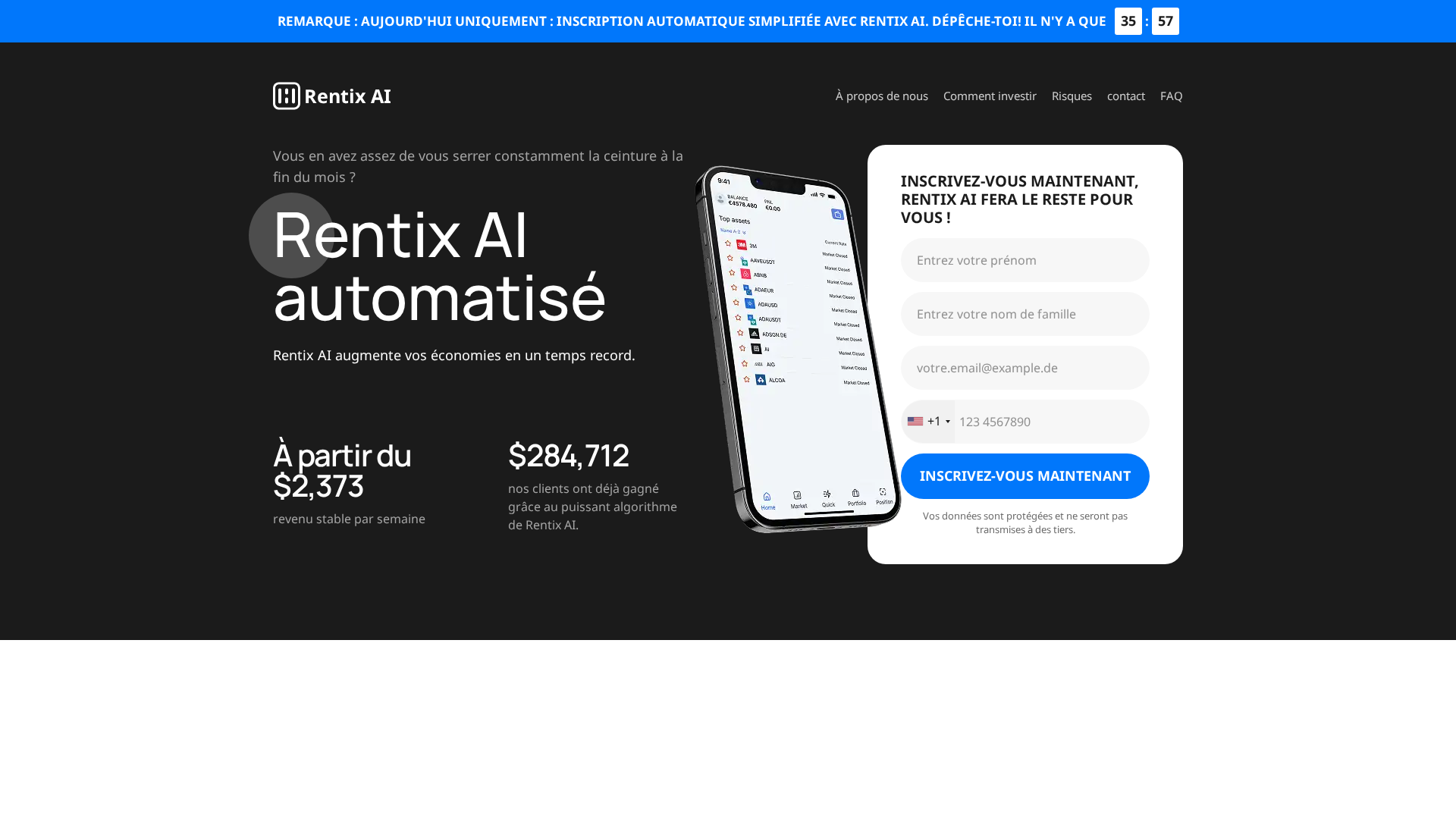 Screenshot of rentixaitrade.com