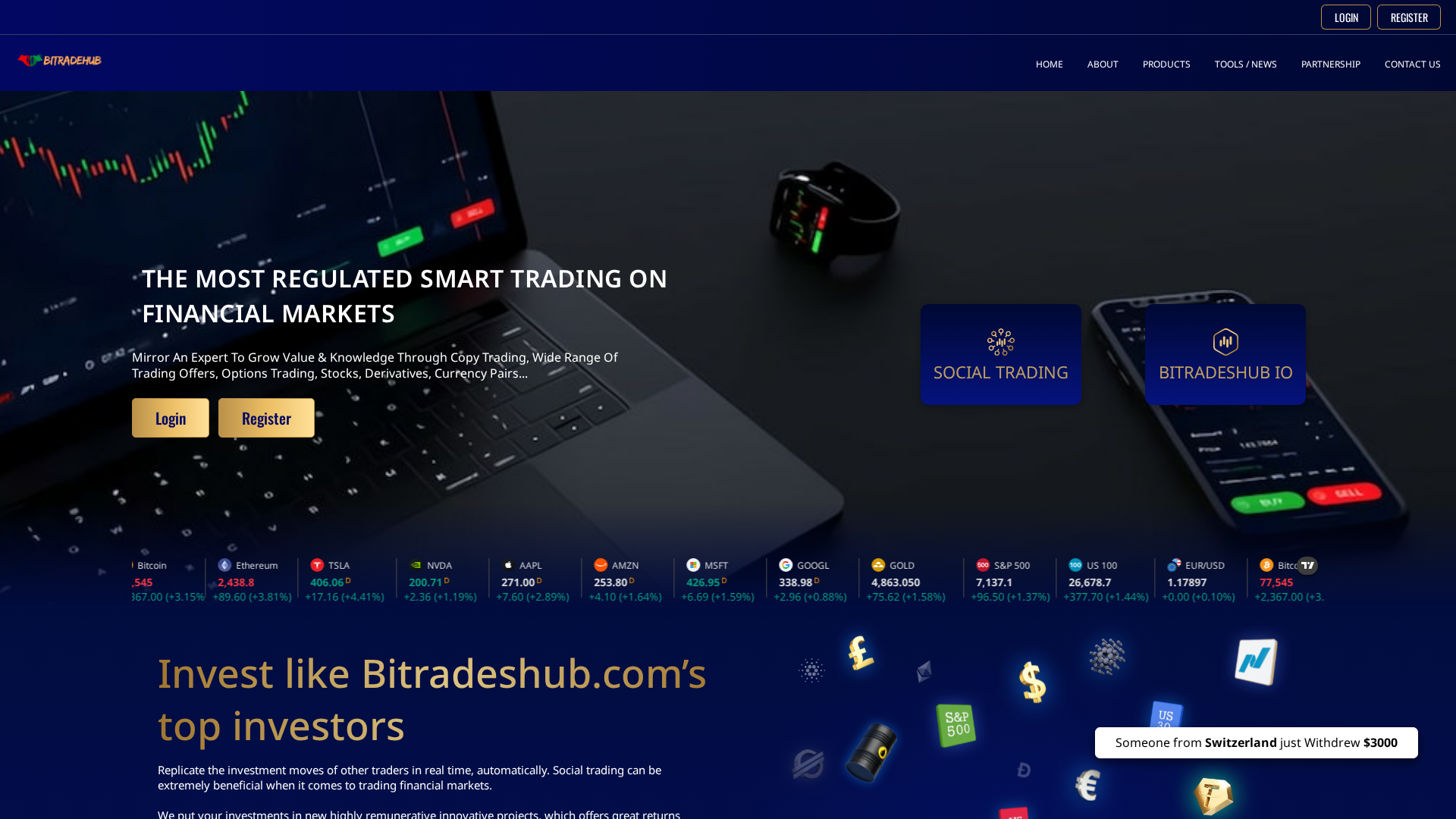 Screenshot of biitradeshub.com