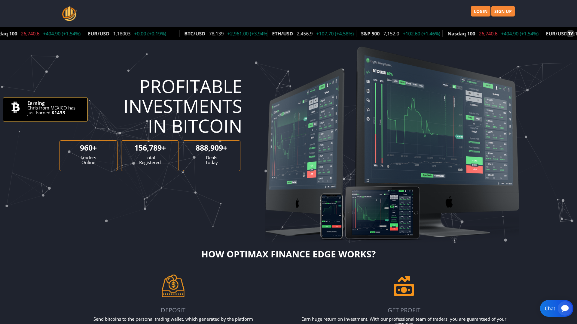 Screenshot of optimaxfinedge.com