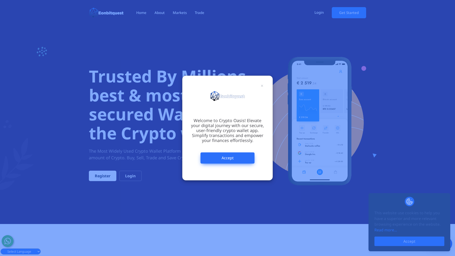 Screenshot of eonbitquest.org