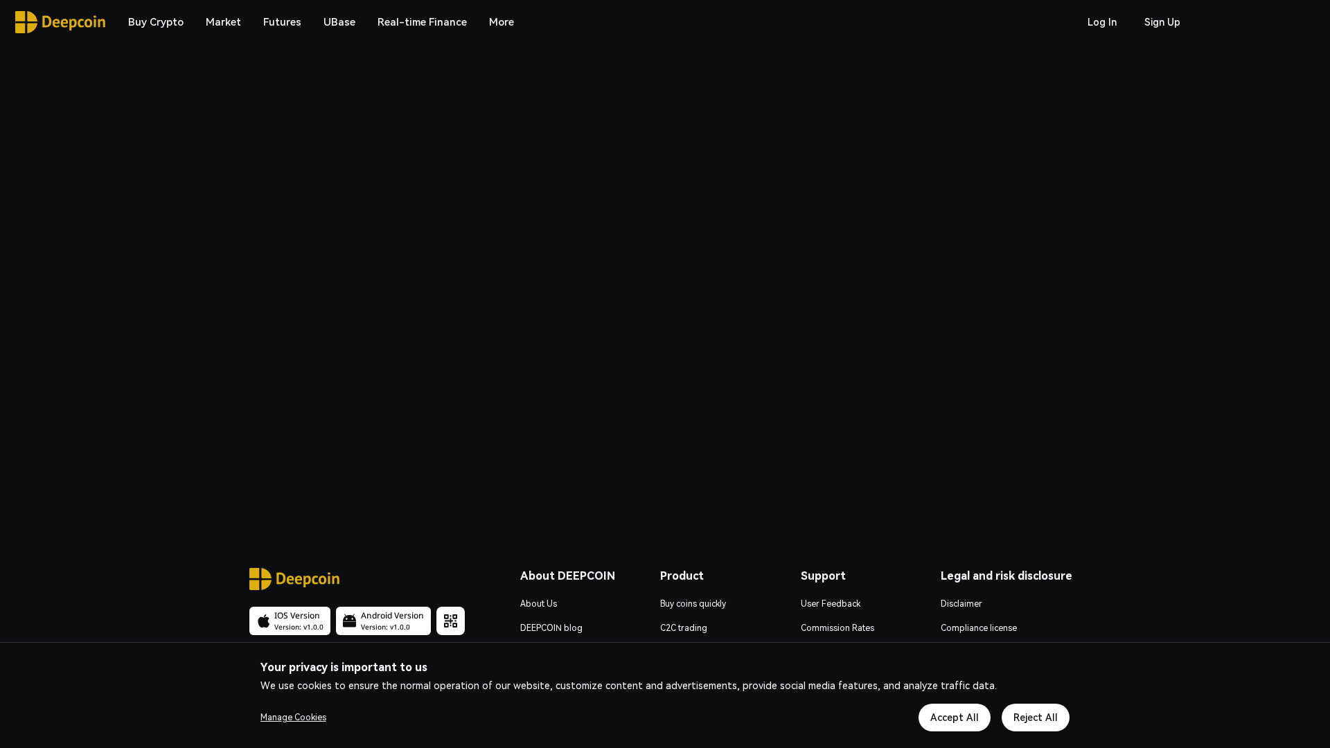Screenshot of deepcoin179.com