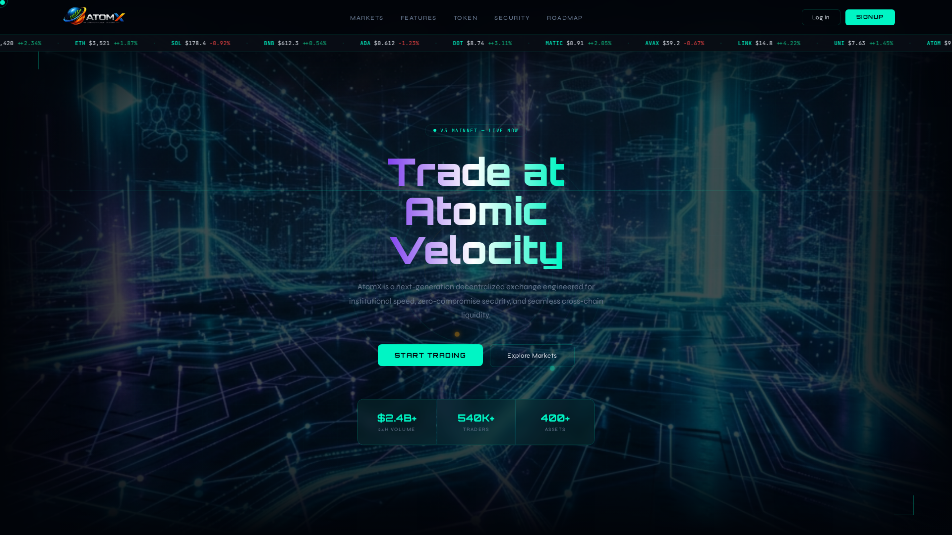 Screenshot of atomxcoin.com