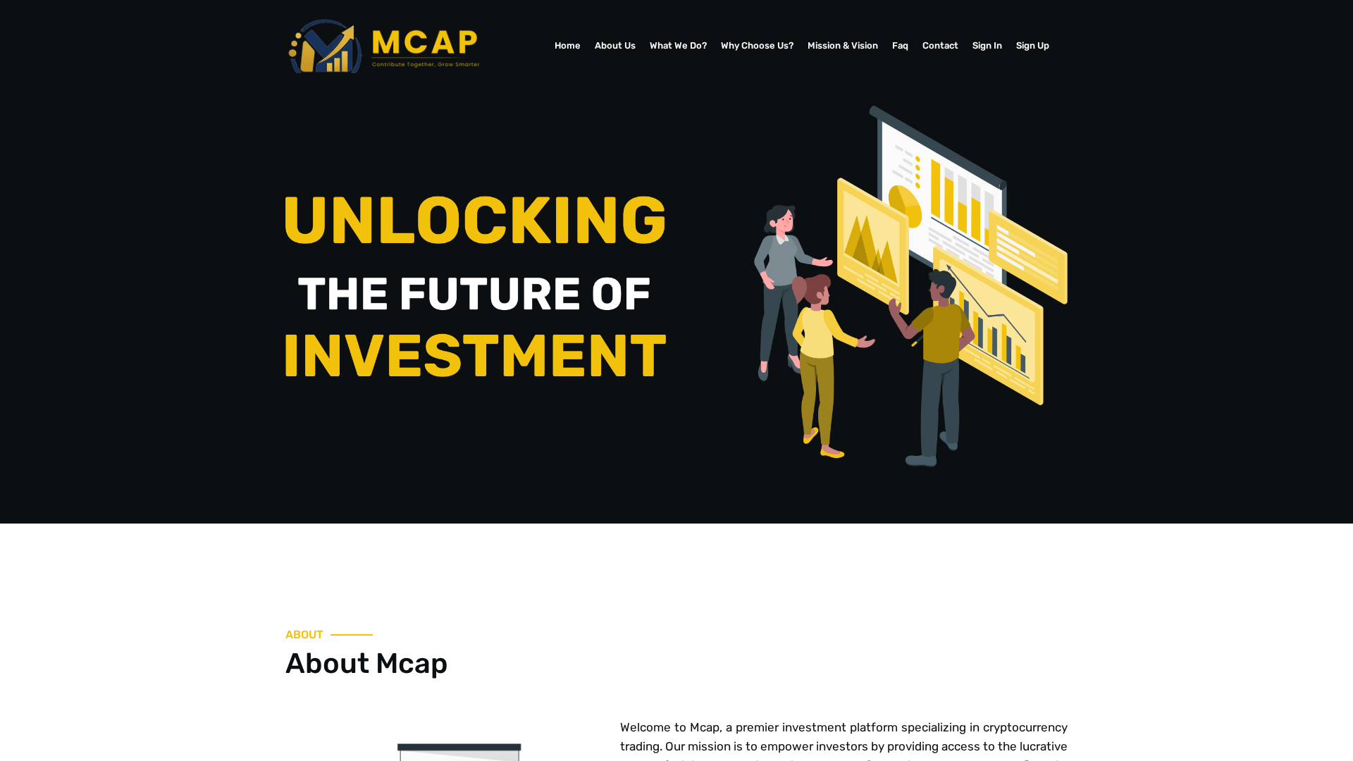 Screenshot of mcap.live