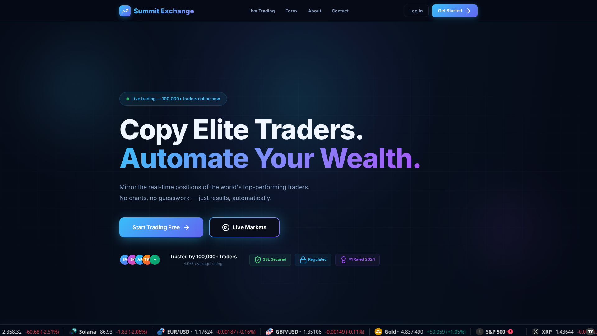 Screenshot of summitexchange.online