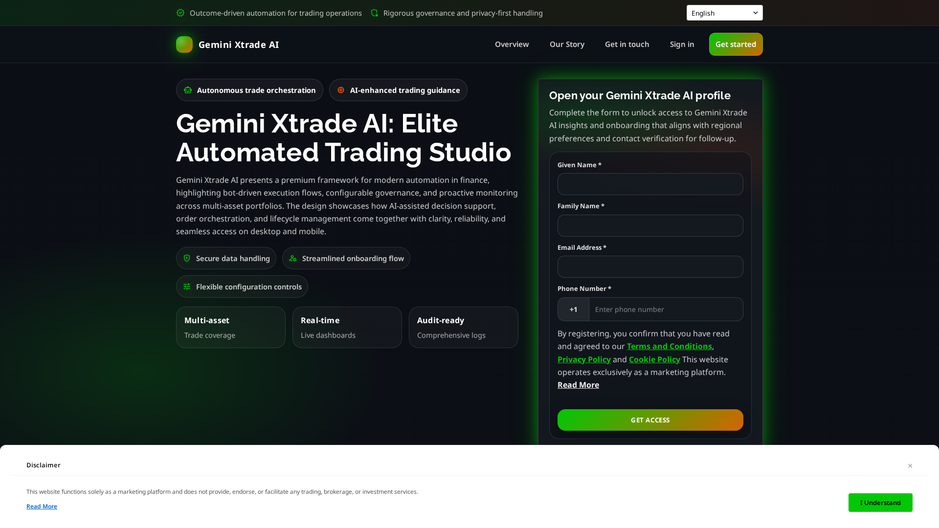 Screenshot of geminixtrade-ai.com