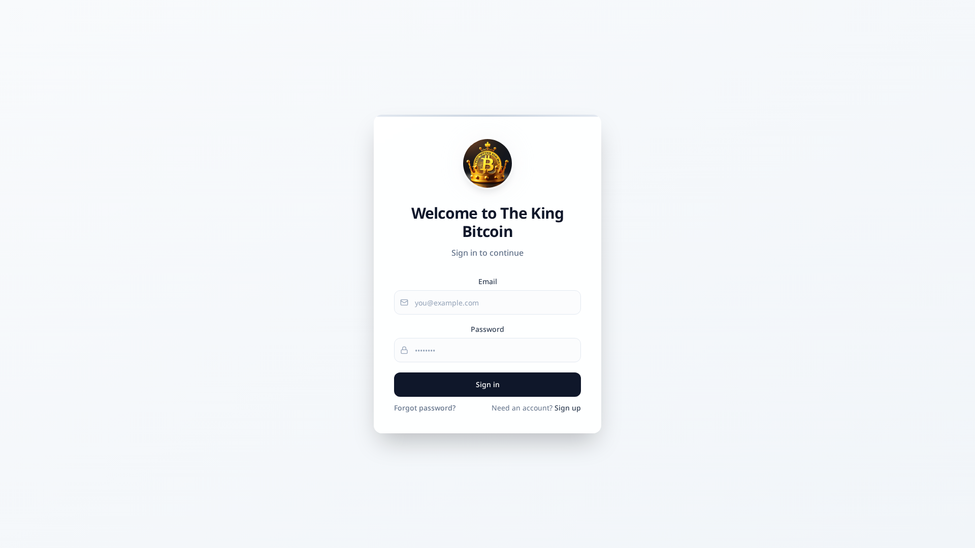 Screenshot of thekingbitcoin.online