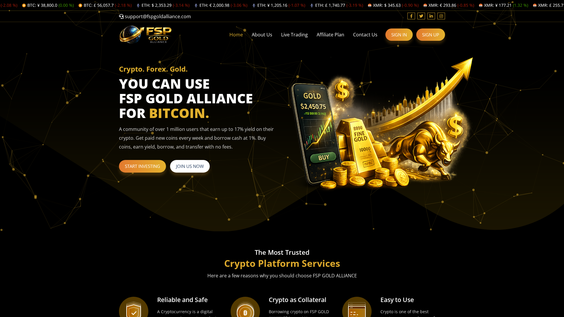 Screenshot of fspgoldalliance.com