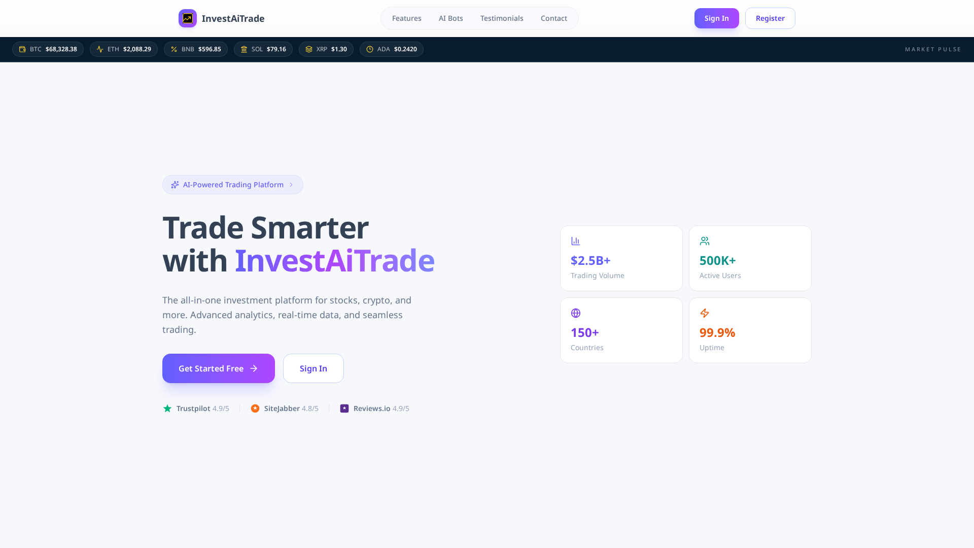 Screenshot of investaitrade.com