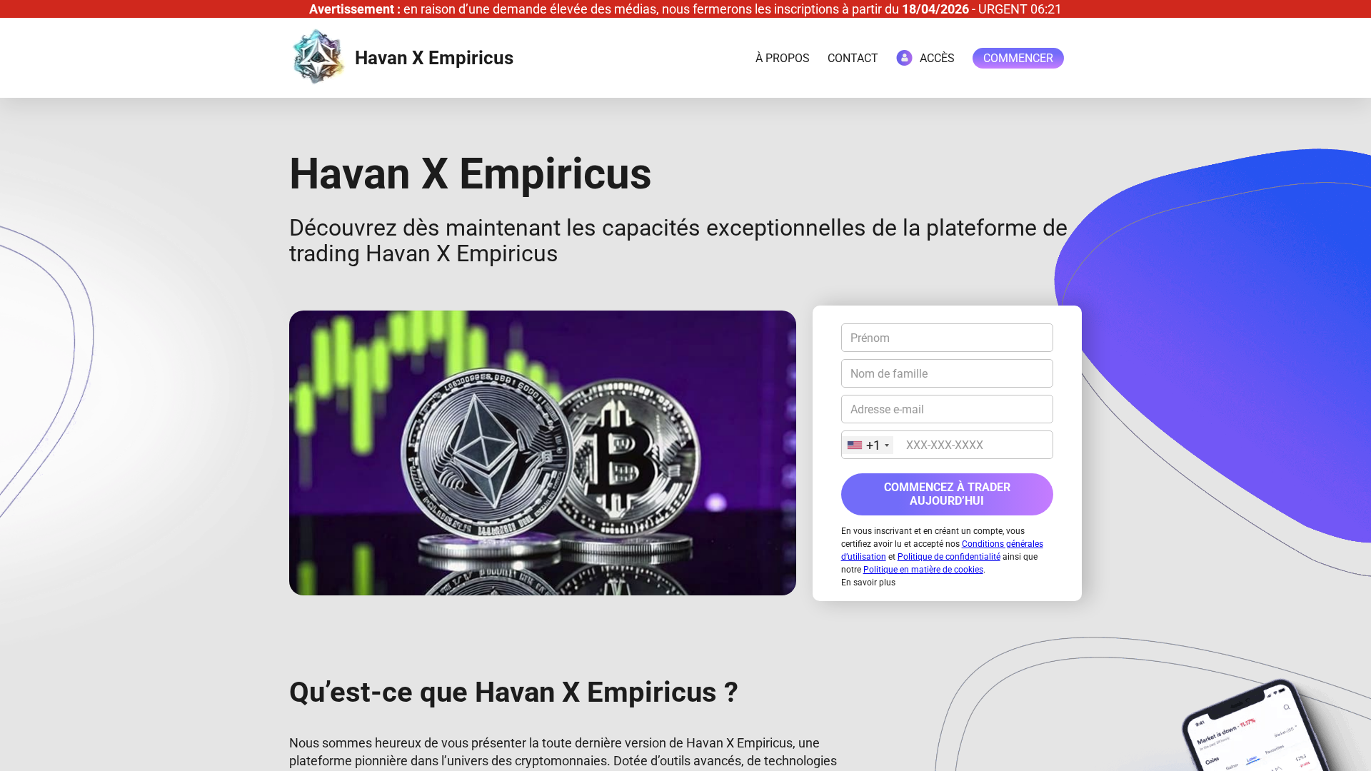 Screenshot of havanxempiricus-ai.com