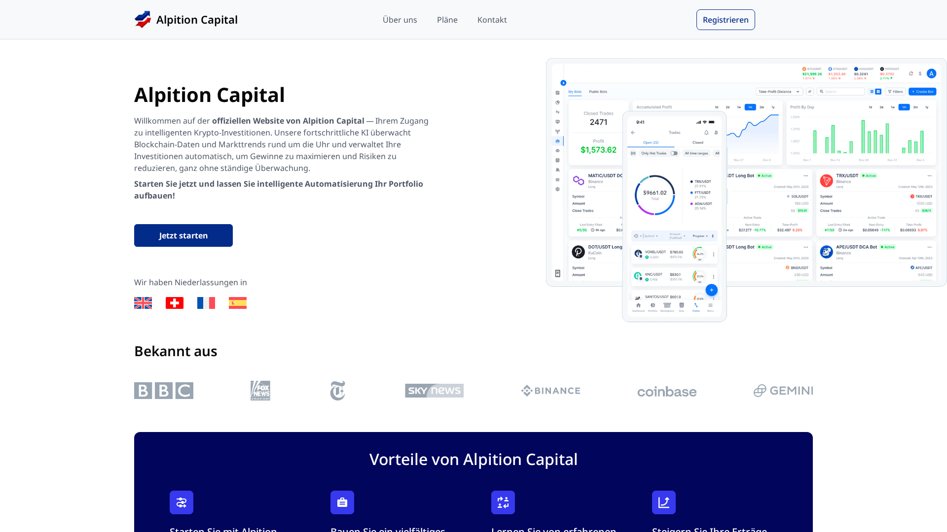 Screenshot of alpition-capital.ch