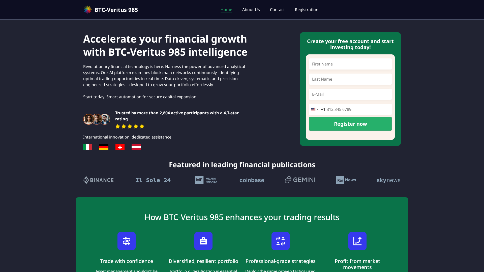 Screenshot of btc-veritus985-official.com
